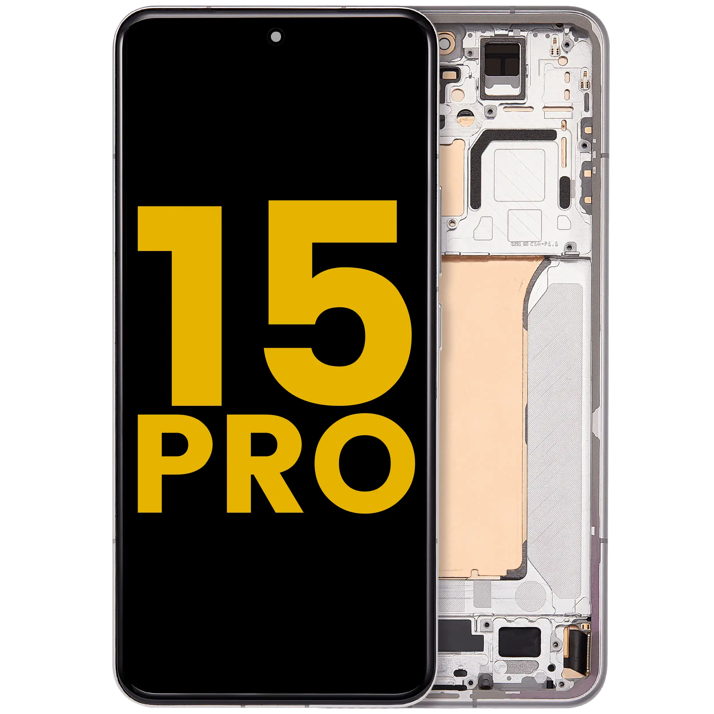 OLED Display with Frame for Xiaomi 15 Pro (Refurbished) (White)