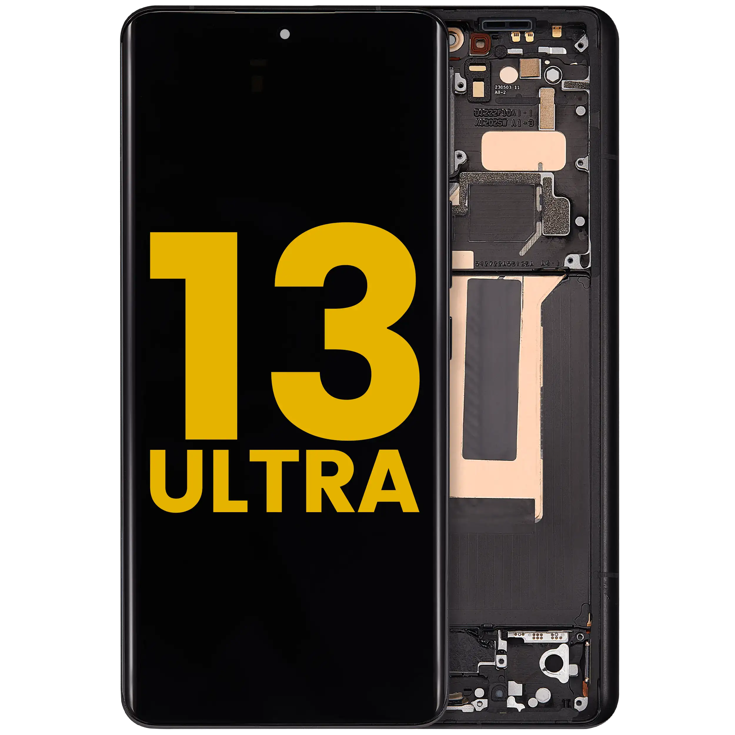 OLED Display with Frame for Xiaomi 13 Ultra (Refurbished) (Black)