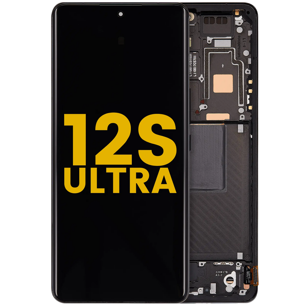 OLED Display with Frame for Xiaomi 12S Ultra (Refurbished) (Black)