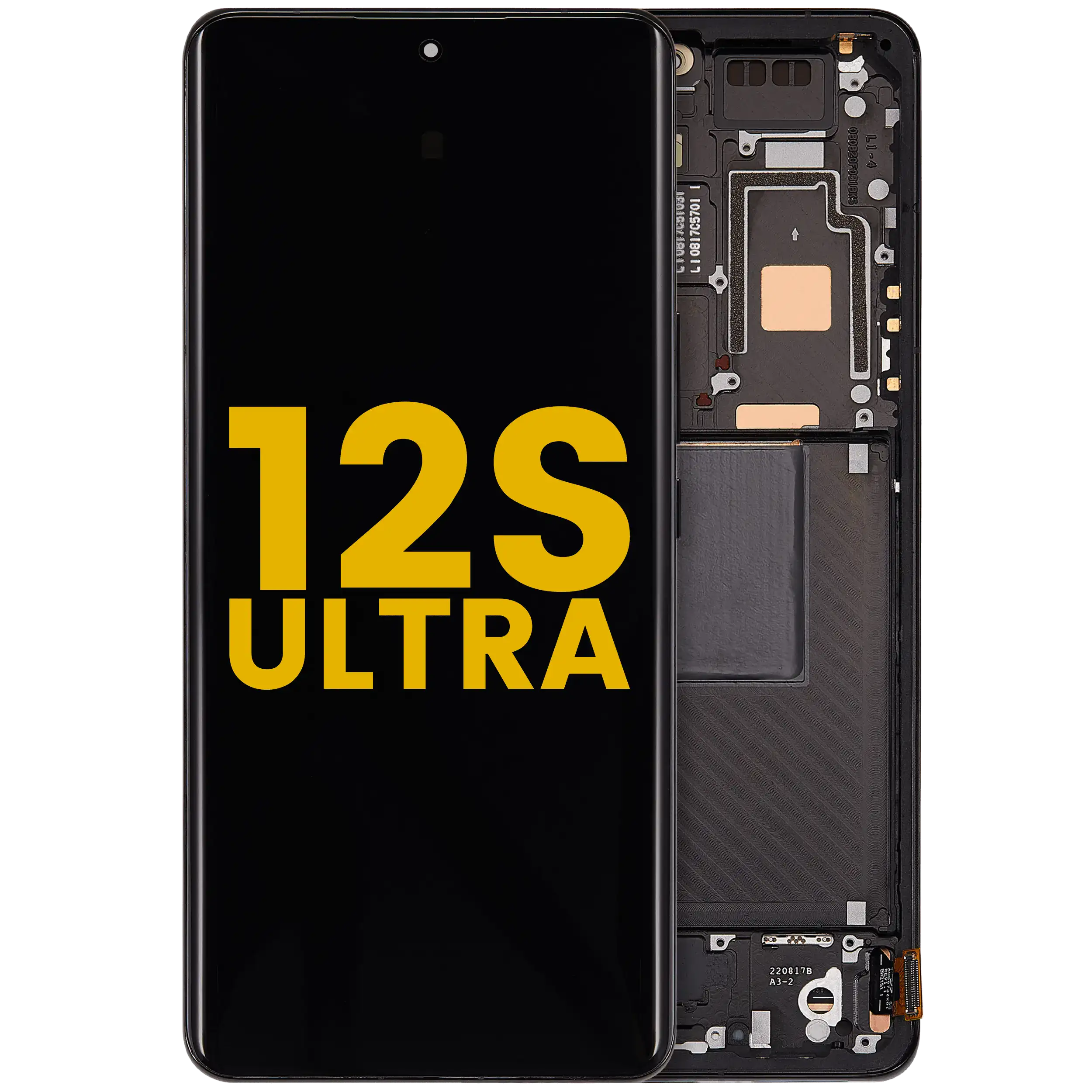 OLED Display with Frame for Xiaomi 12S Ultra (Refurbished) (Black)
