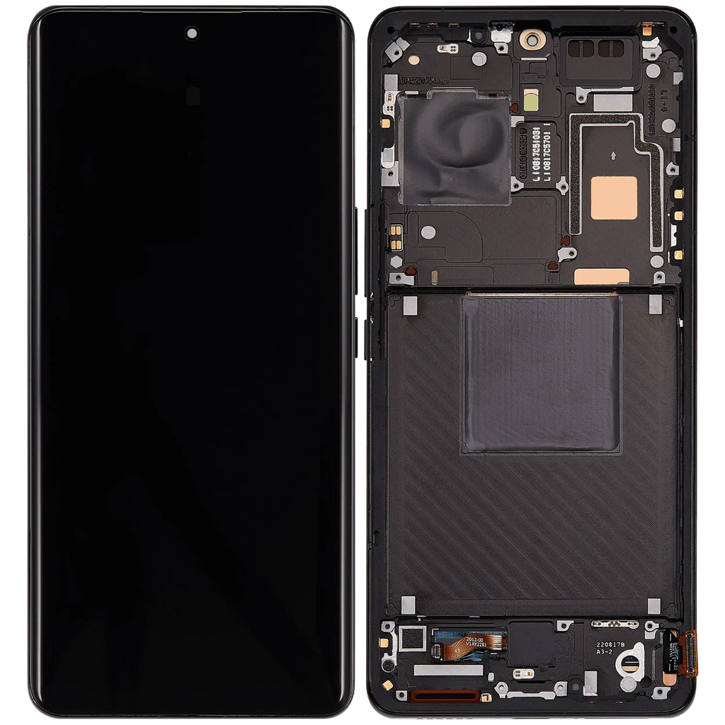 OLED Display with Frame for Xiaomi 12S Ultra (Refurbished) (Black)