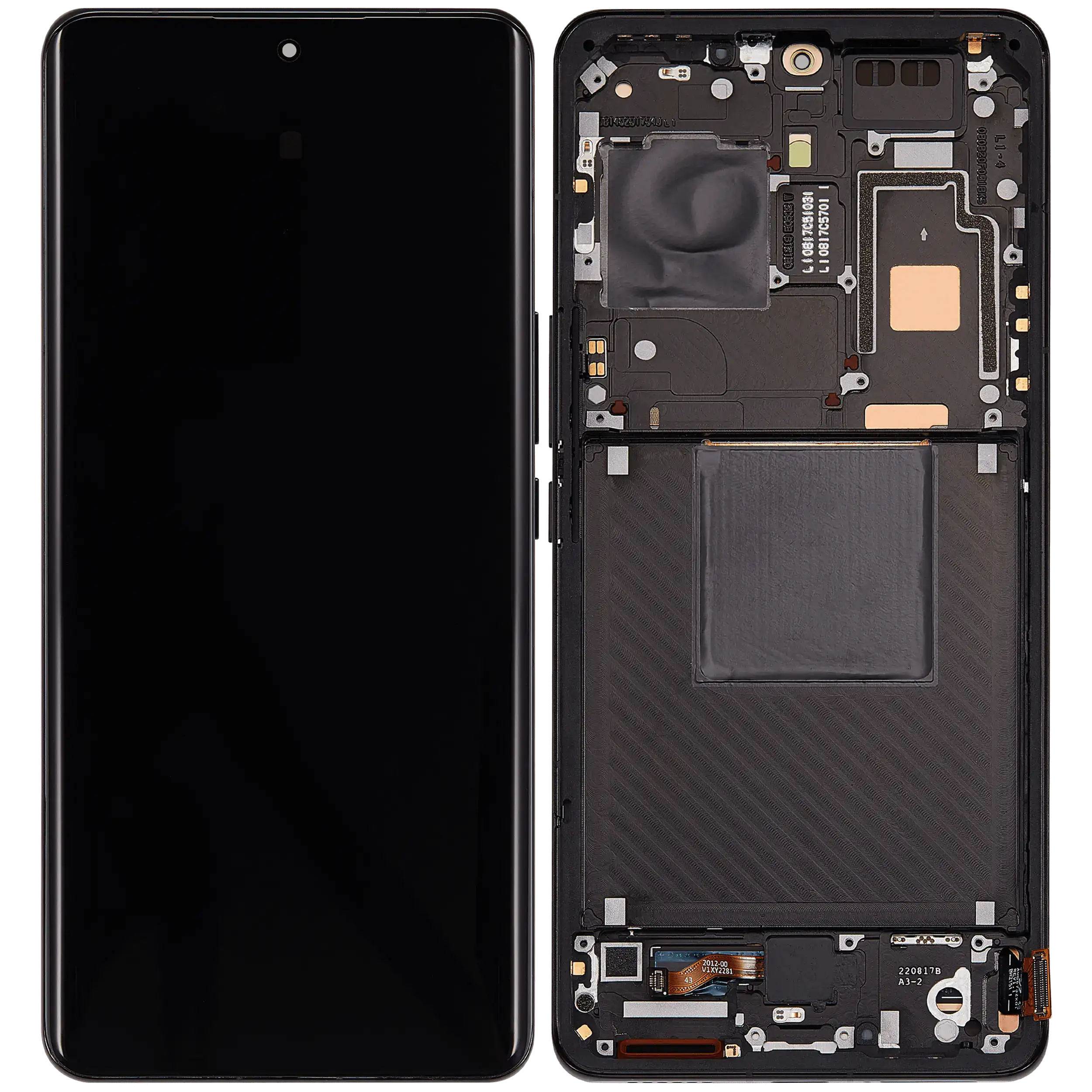 OLED Display with Frame for Xiaomi 12S Ultra (Refurbished) (Black)