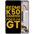 OLED-Display mit Rahmen für Poco F4 GT/Redmi K50 Gaming, Refurbished, Silber