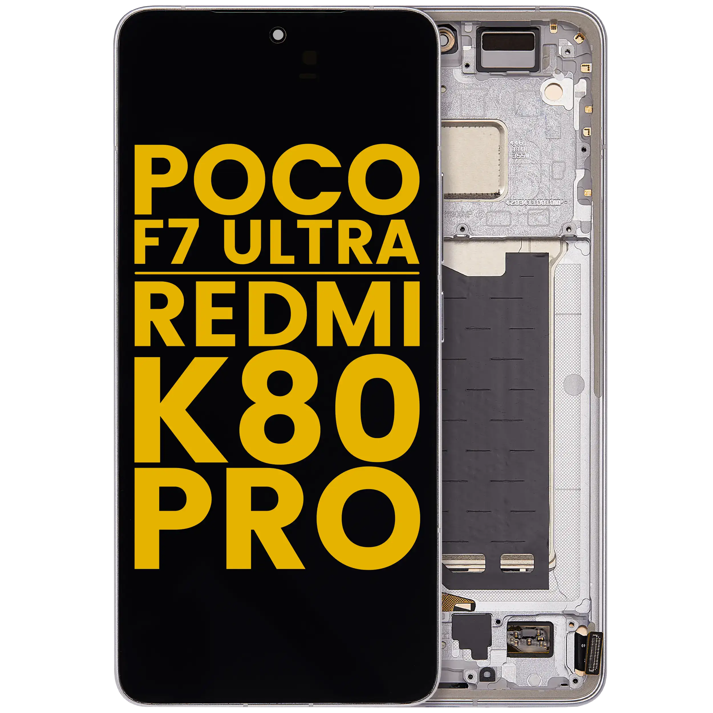 OLED-Display mit Rahmen für Xiaomi Redmi K80 Pro (Refurbished) Weiß