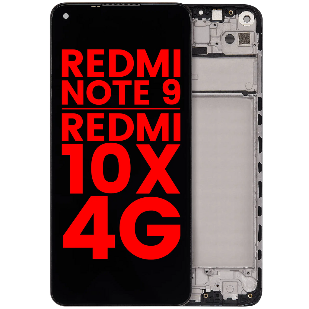 LCD-Display mit Rahmen Xiaomi Redmi Note 9/10x 4G (Aftermarket Plus)