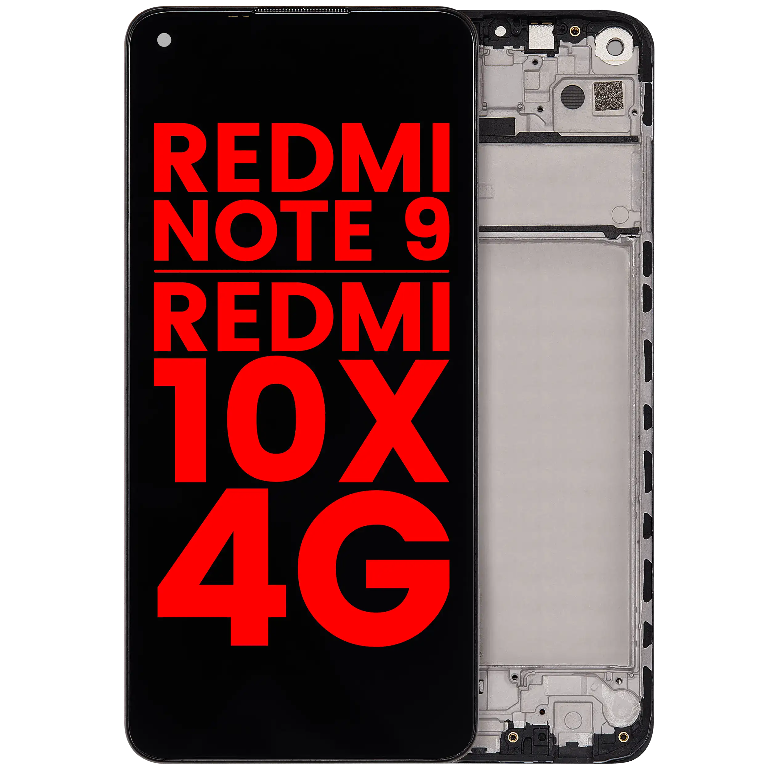 LCD-Display mit Rahmen Xiaomi Redmi Note 9/10x 4G (Aftermarket Plus)
