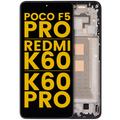OLED-Display mit Rahmen für Xiaomi Poco F5 Pro / Redmi K60/Pro (Refurb.) Schwarz