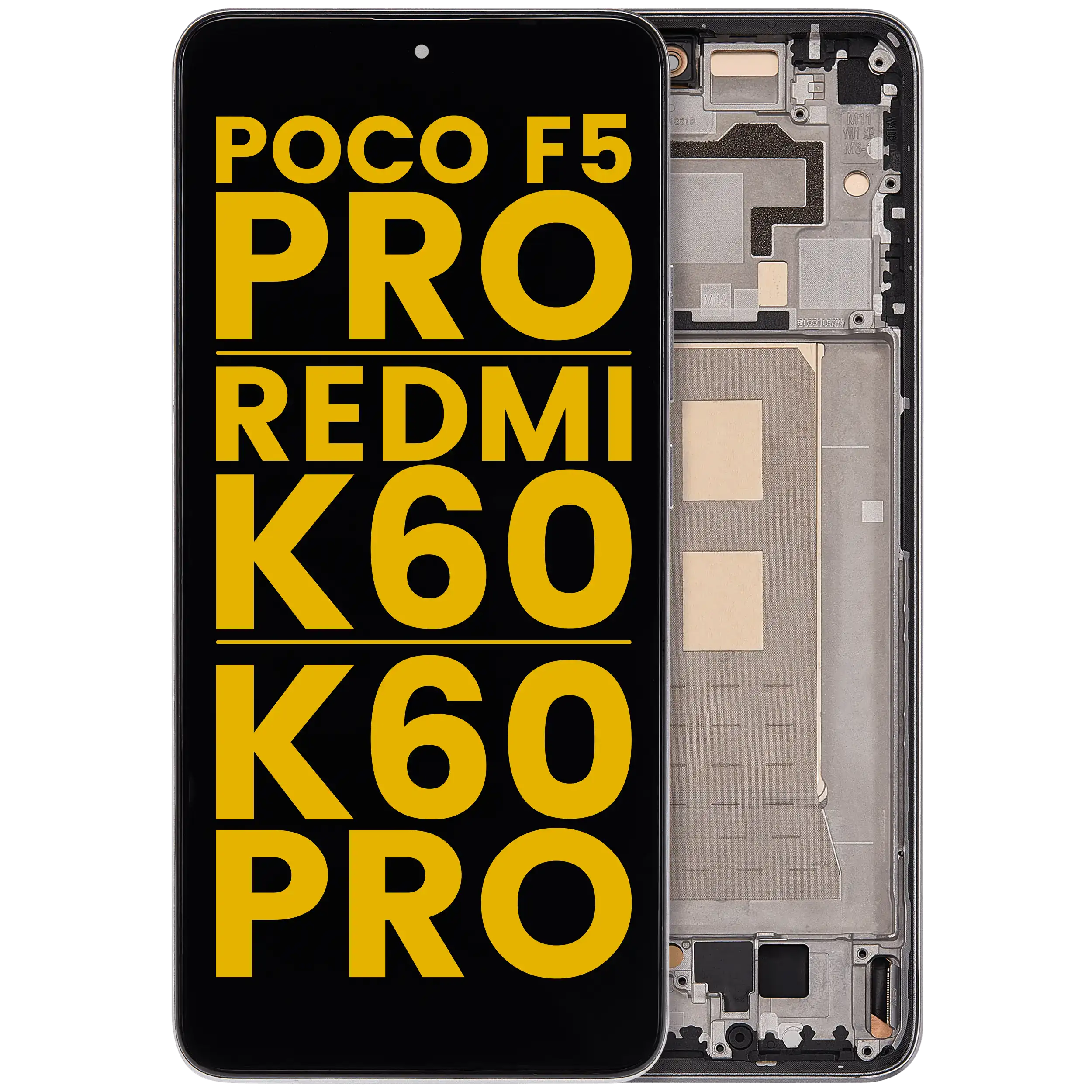 OLED Display with Frame for Xiaomi Poco F5 Pro / Redmi K60 / K60 Pro (Refurbished) (White)