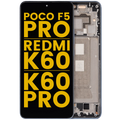 OLED-Display mit Rahmen für Poco F5 Pro/Redmi K60 (Refurbished) Blau