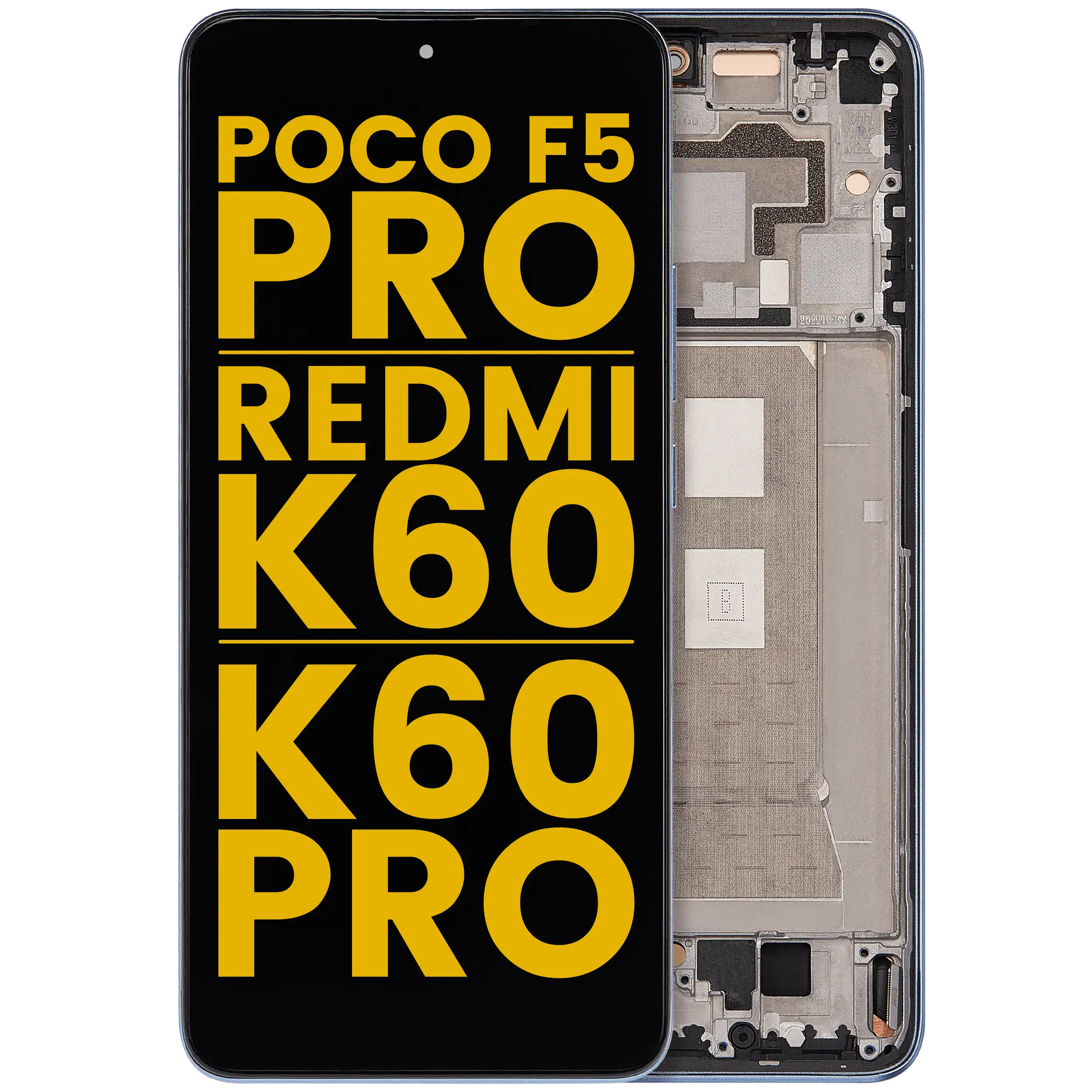 OLED Display with Frame for Xiaomi Poco F5 Pro / Redmi K60 / K60 Pro (Refurbished) (Blue)