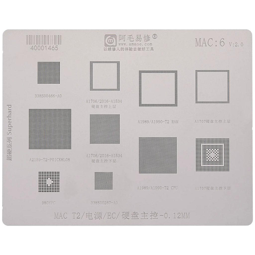 Schablone für MacBook Pro 13/15 A1989/A1990/A2159 2018-19