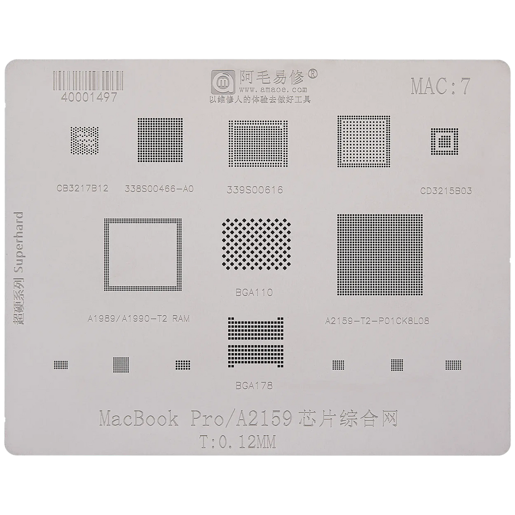 IC Comprehensive Schablone für MacBook Pro 13" A2159 (2019) (MAC 7)