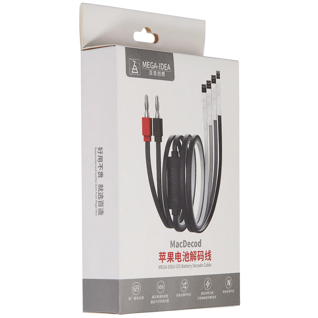 MacDecod Battery Simulation Power Supply Cable for iPhone 6 to XS Max