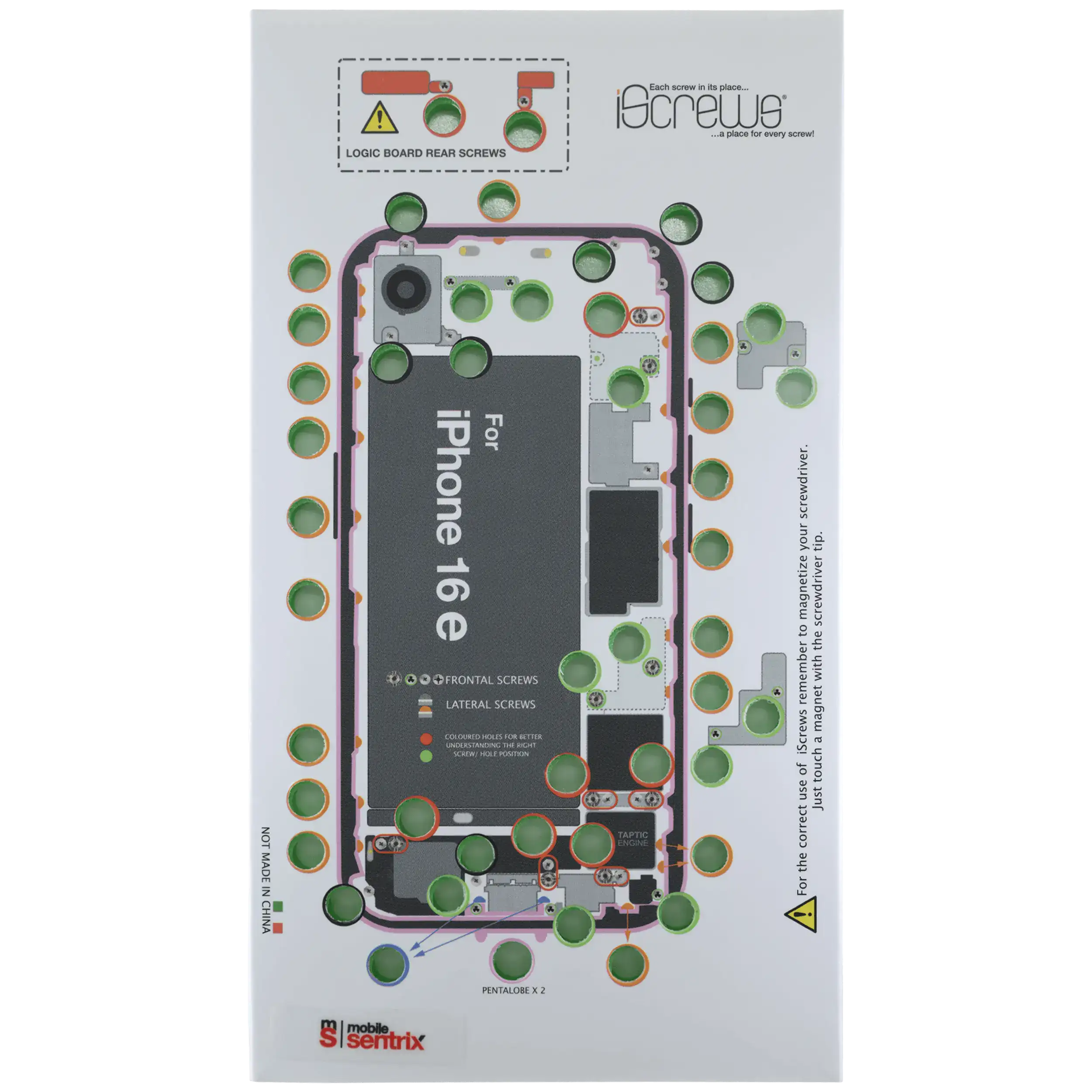 iScrews Positionsmatte für iPhone 16e