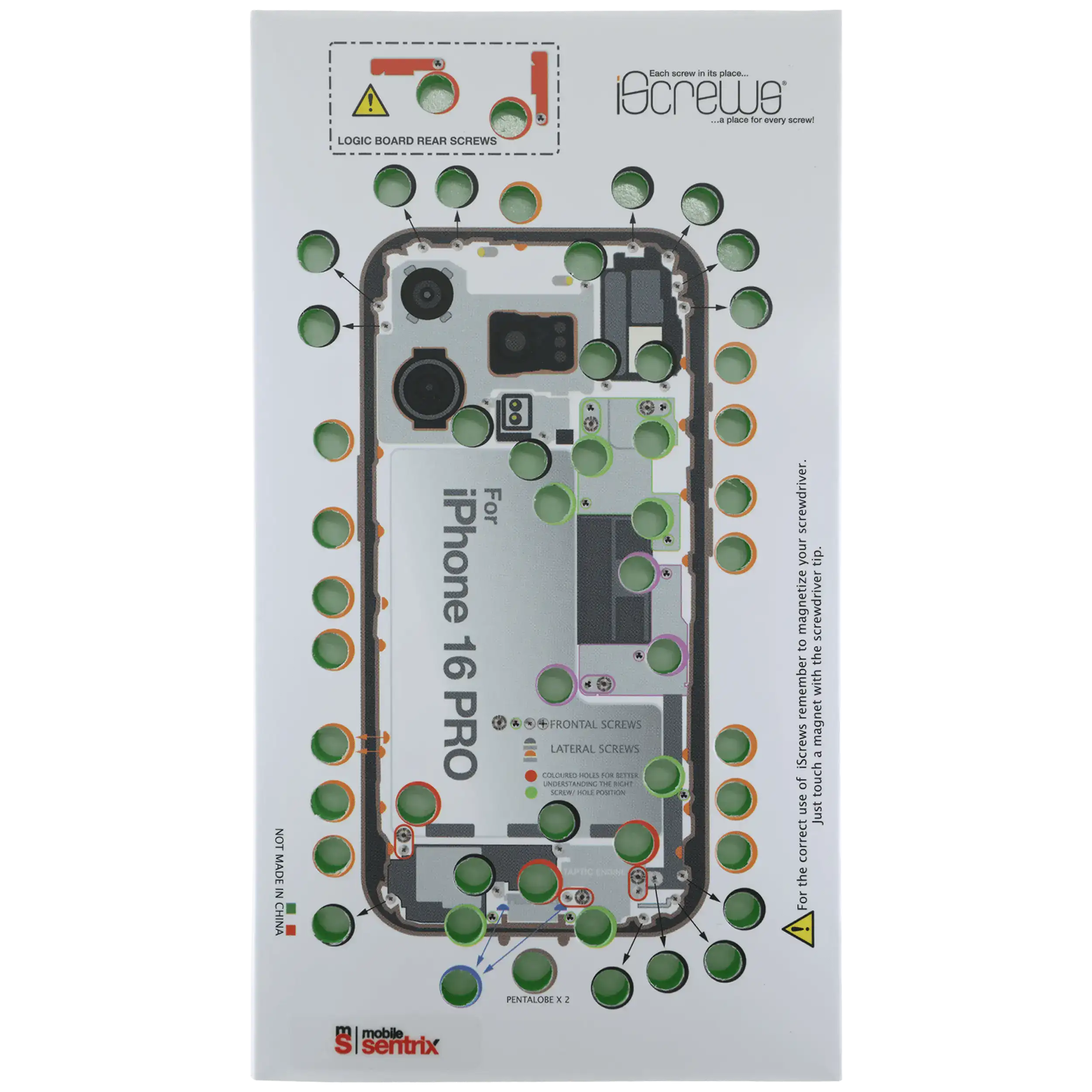 iScrews Position Mat für iPhone 16 Pro (dottorpod)