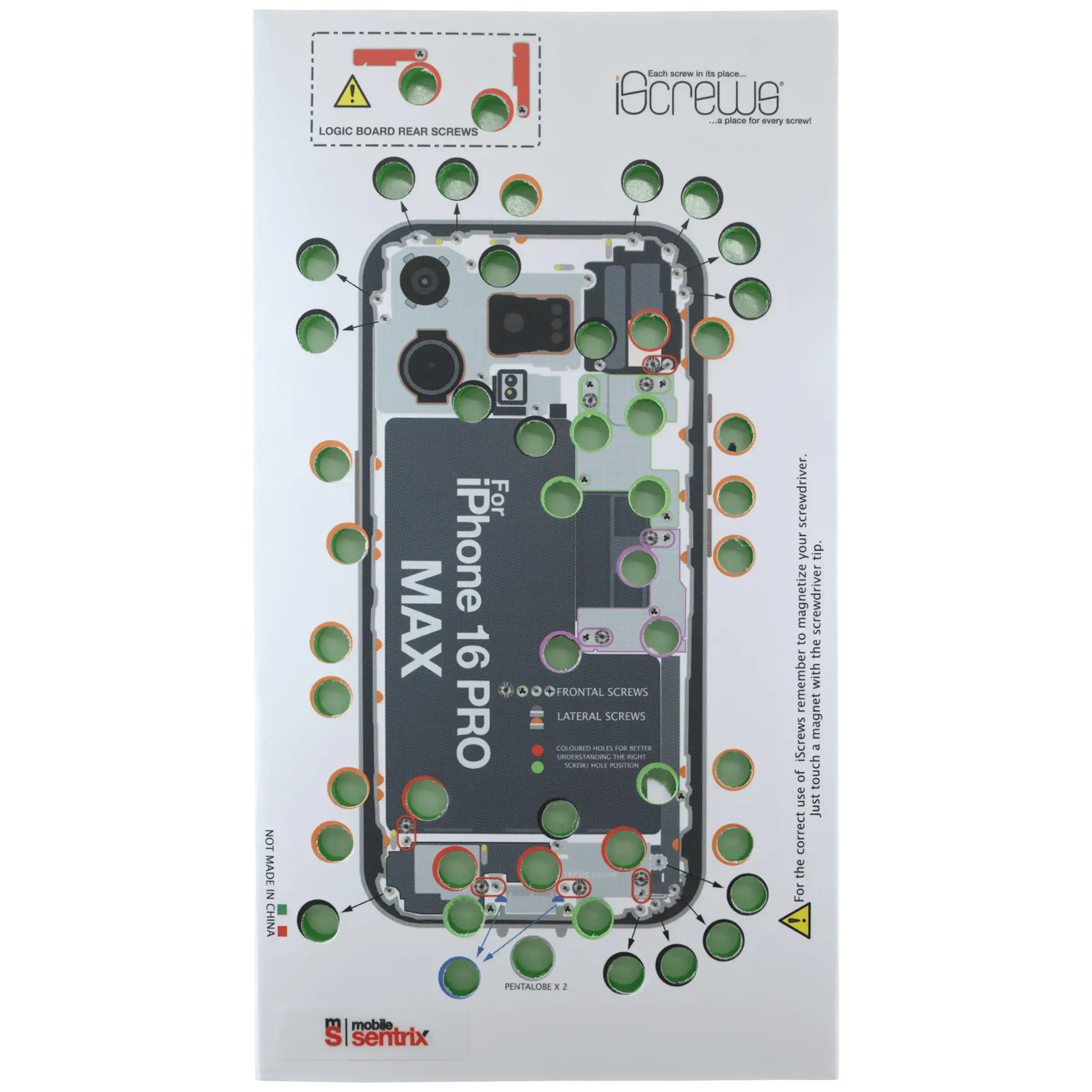 iScrews Position Mat für iPhone 16 Pro Max (dottorpod)