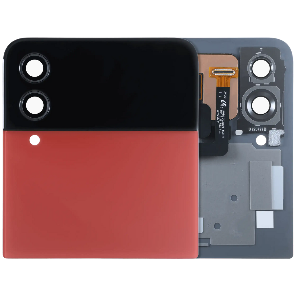Outer OLED Display for Samsung Galaxy Z Flip 4 5G (US & International) (used OEM pull, A quality) (Red)