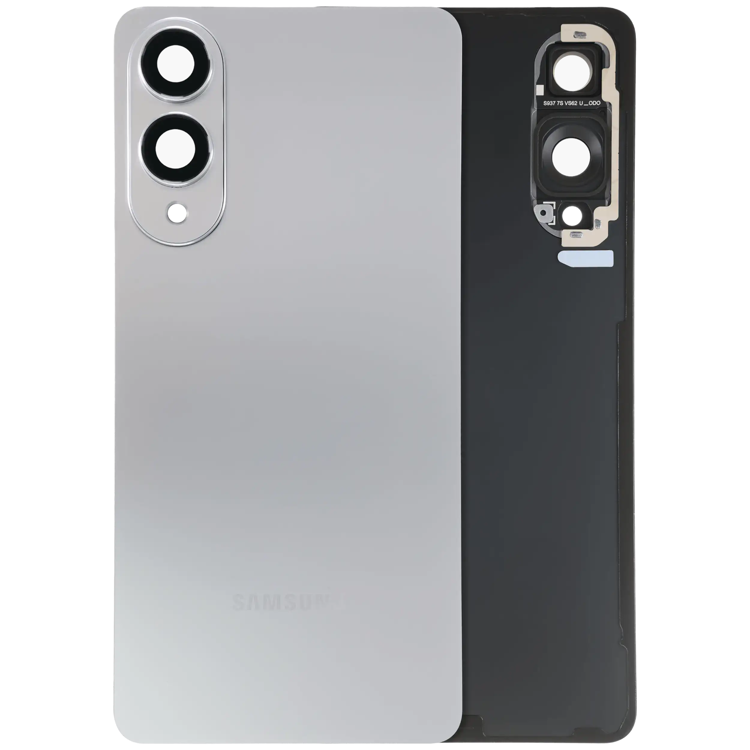 Backcover mit Kameralinse für Samsung Galaxy S25 Edge Service Pack Titan Silber