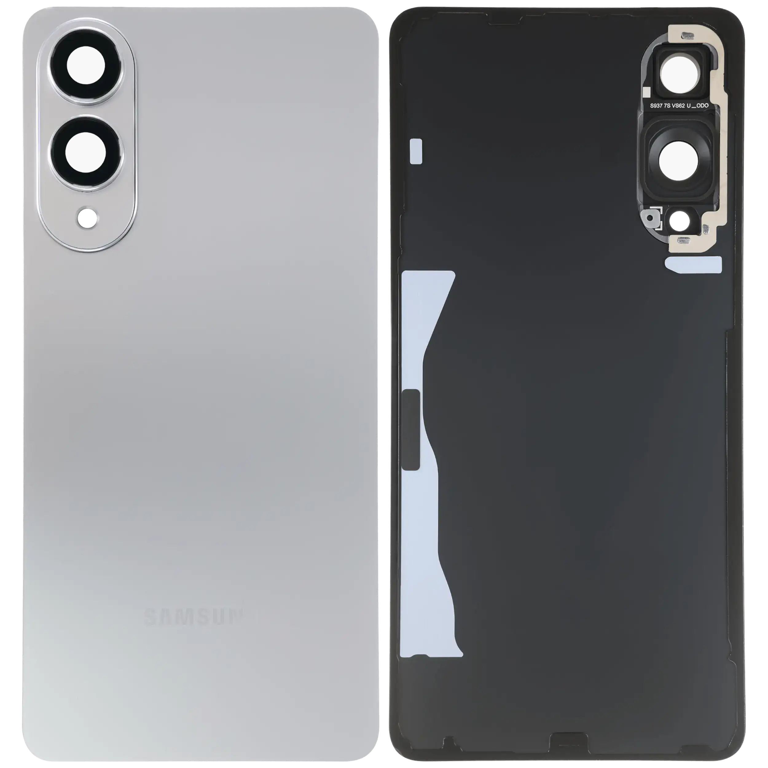 Backcover mit Kameralinse für Samsung Galaxy S25 Edge Service Pack Titan Silber