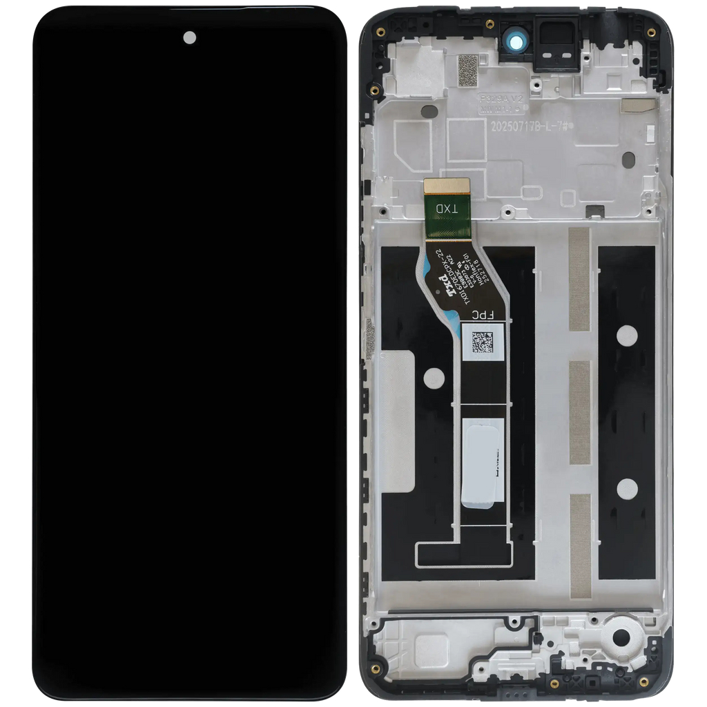 LCD-Display mit Rahmen für Motorola Moto G05 (XT2523 /2025) (Original OEM) (Alle Farben)
