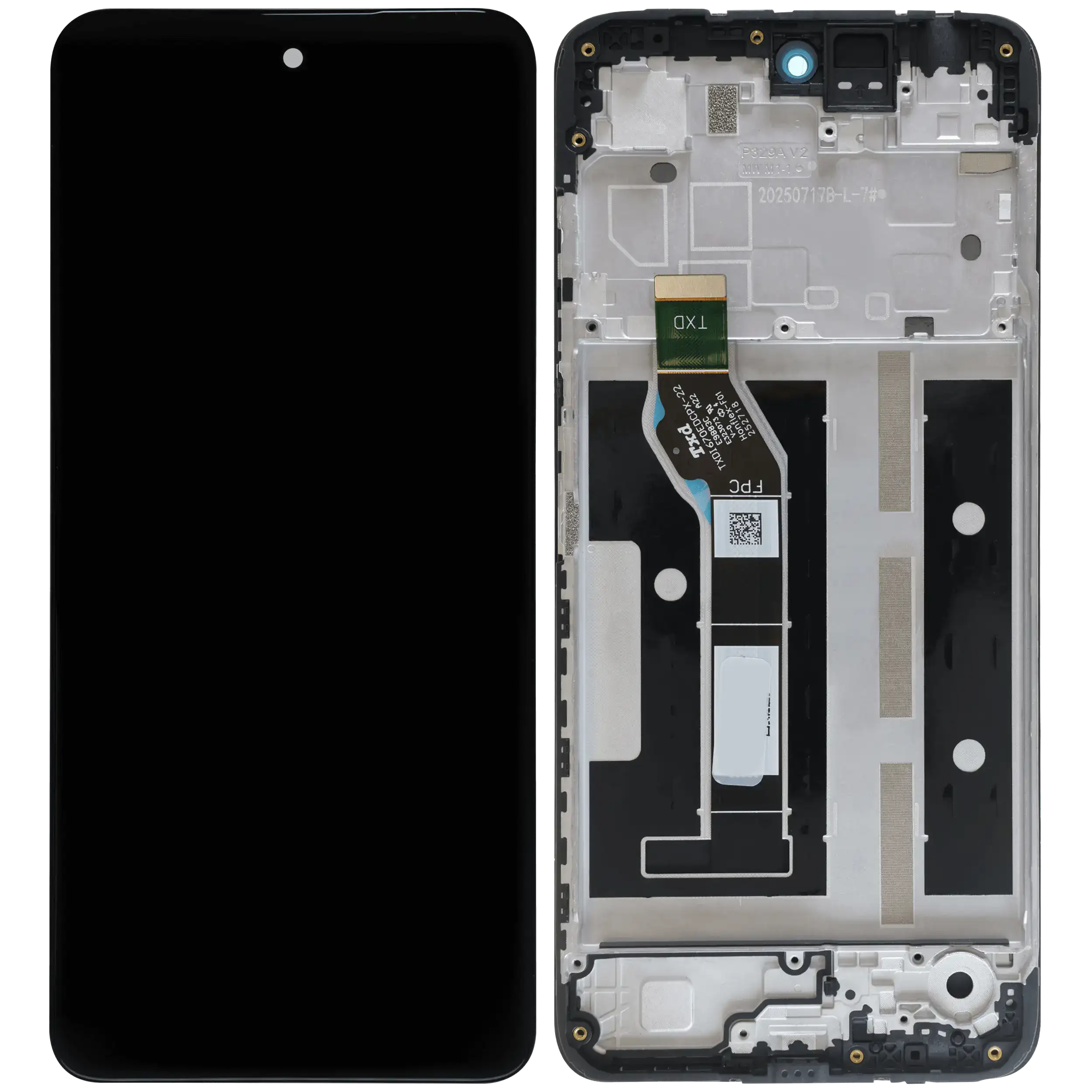 LCD-Display mit Rahmen für Motorola Moto G05 (XT2523 /2025) (Original OEM) (Alle Farben)