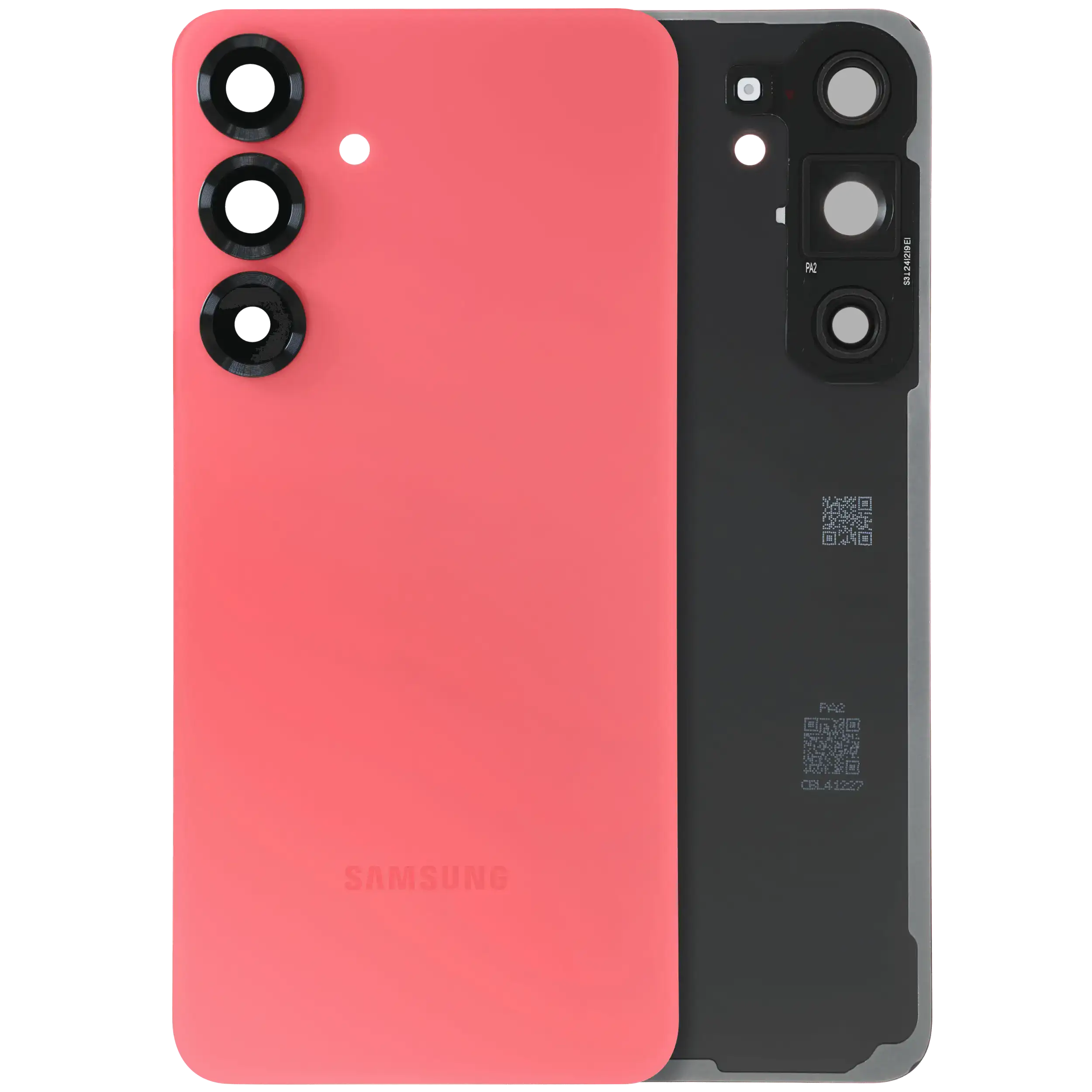 Back Cover with Camera Lens for Samsung Galaxy S25 Plus 5G (Service Pack) (Coral Red)