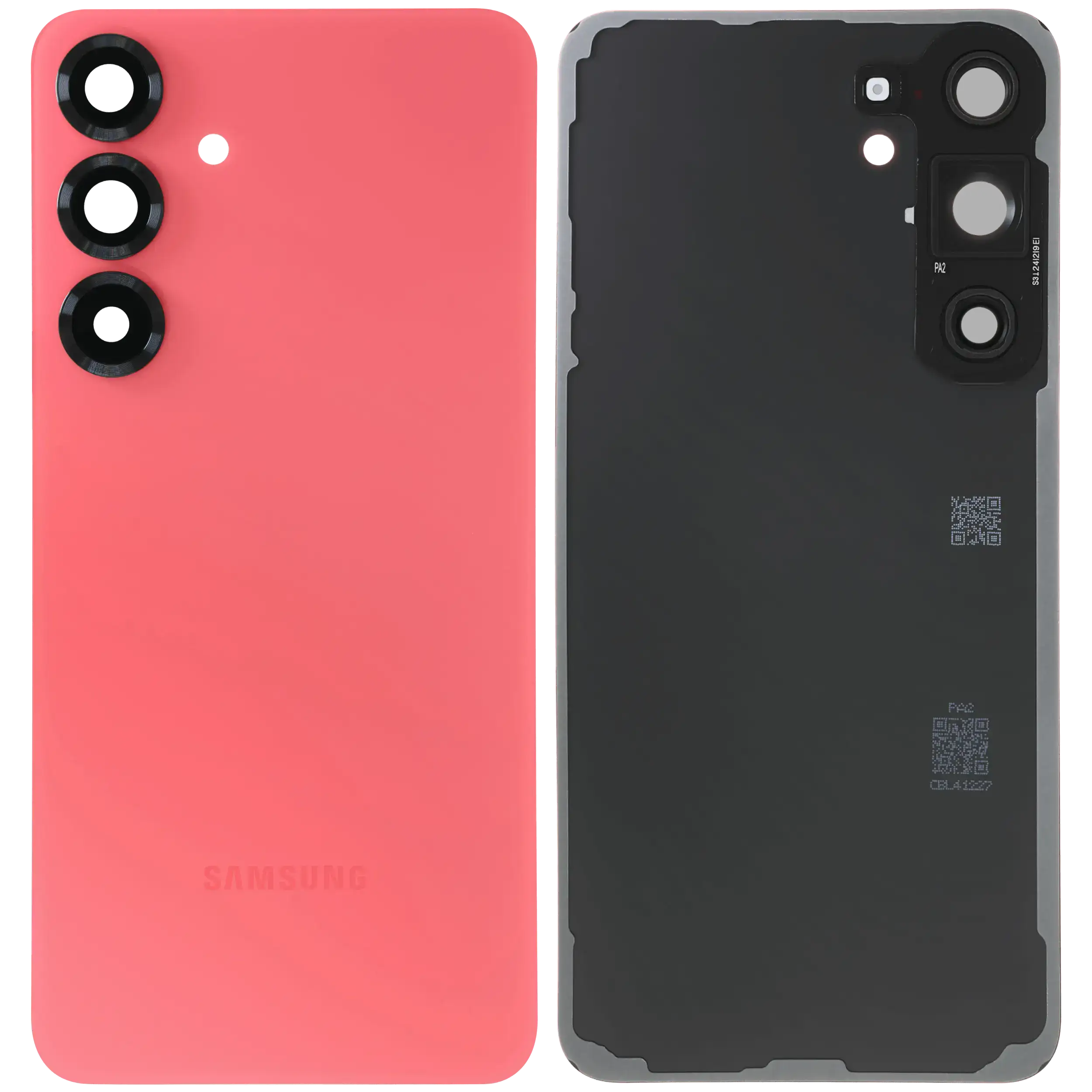 Back Cover with Camera Lens for Samsung Galaxy S25 Plus 5G (Service Pack) (Coral Red)