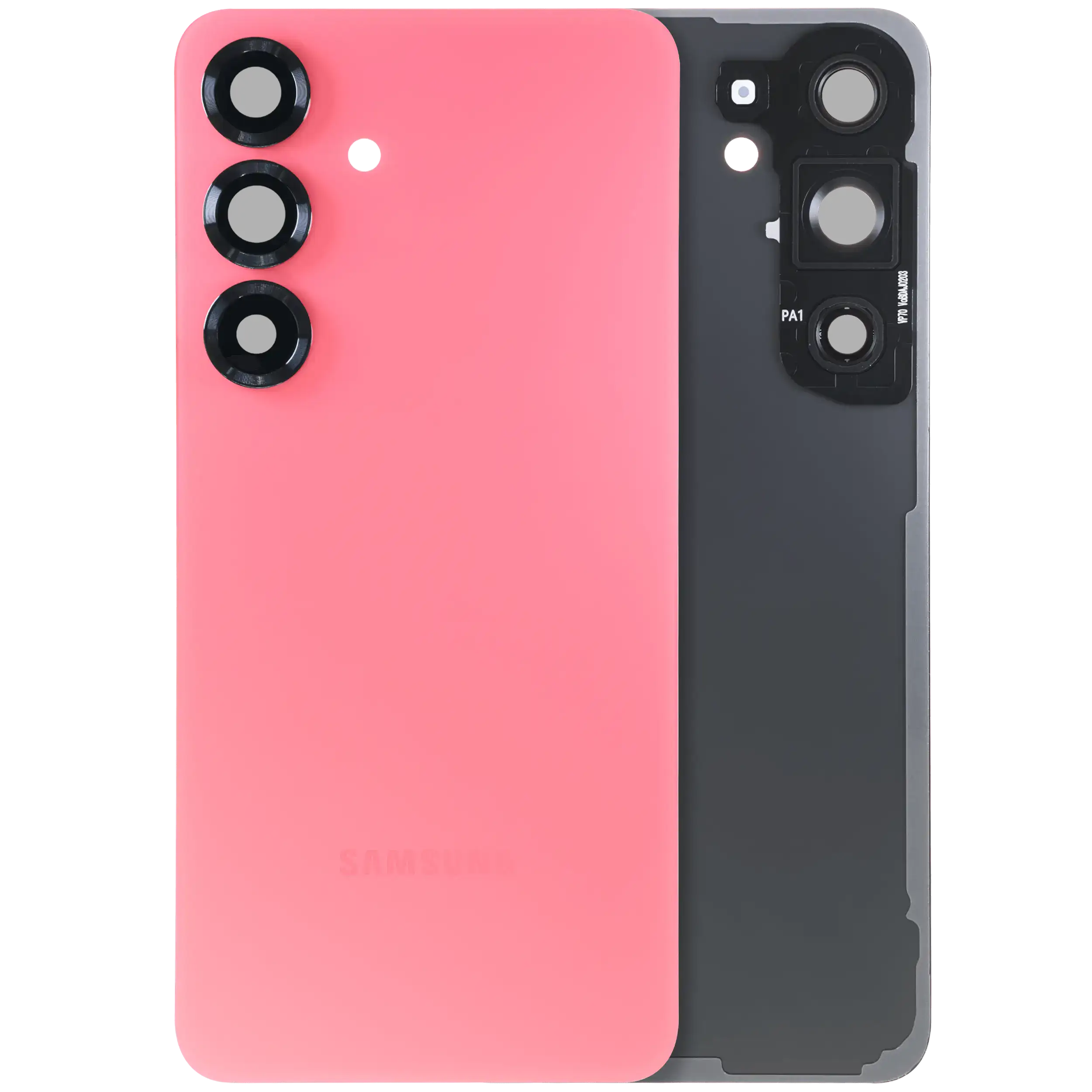 Back cover with camera lens for Samsung Galaxy S25 5G (Service Pack) (Coral Red)