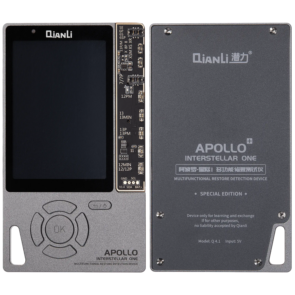 Apollo Interstellar Restore Program & Reader (True Tone / Battery Data / Vibrator / MFI Tester / EEPROM Programmer) - Display up to iPhone 11 Pro Max, Battery up to iPhone 14 Pro Max - Galaxy Gray Special Edition by Qianli