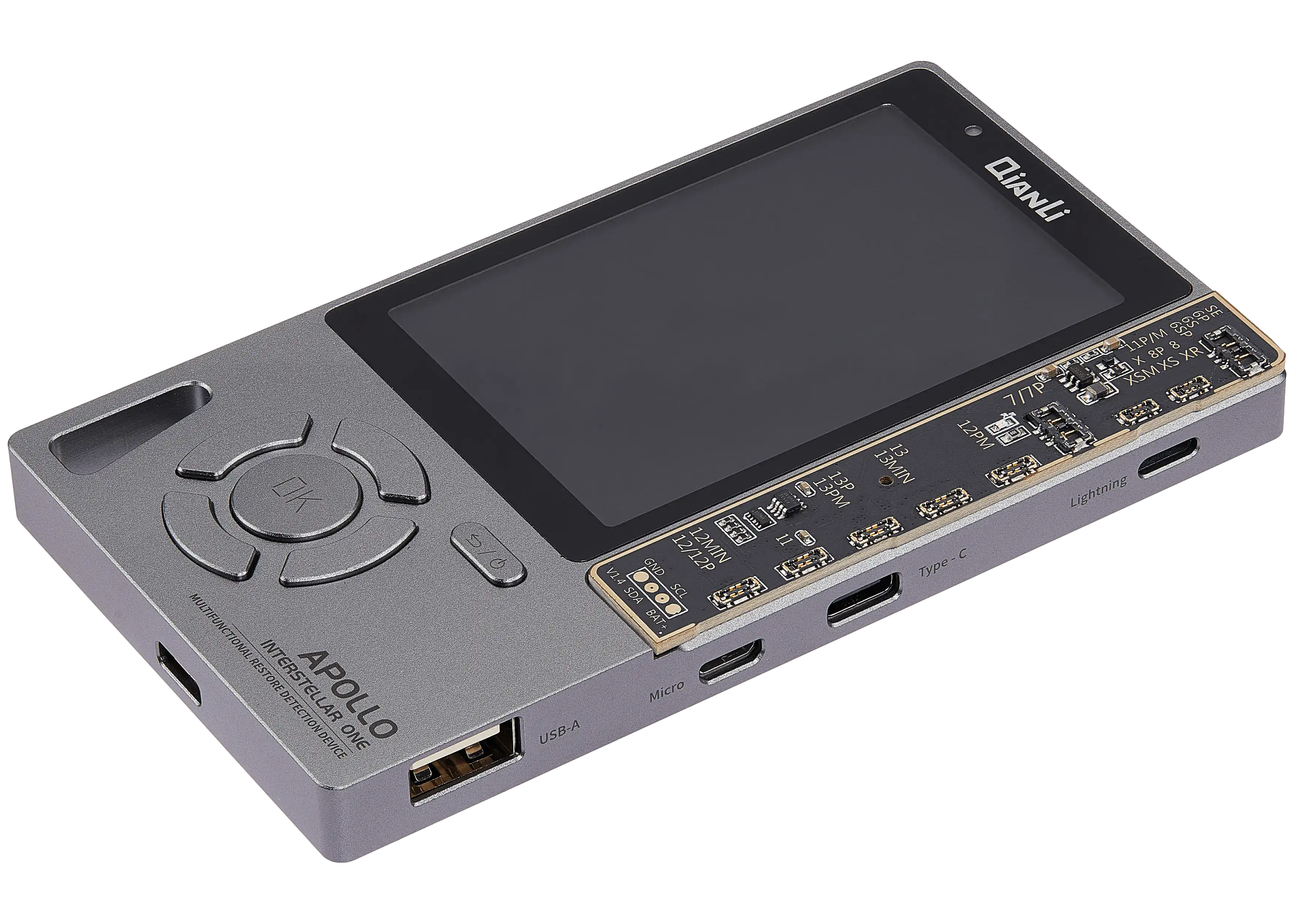 Apollo Interstellar Restore Program & Reader (True Tone / Battery Data / Vibrator / MFI Tester / EEPROM Programmer) - Display up to iPhone 11 Pro Max, Battery up to iPhone 14 Pro Max - Galaxy Gray Special Edition by Qianli
