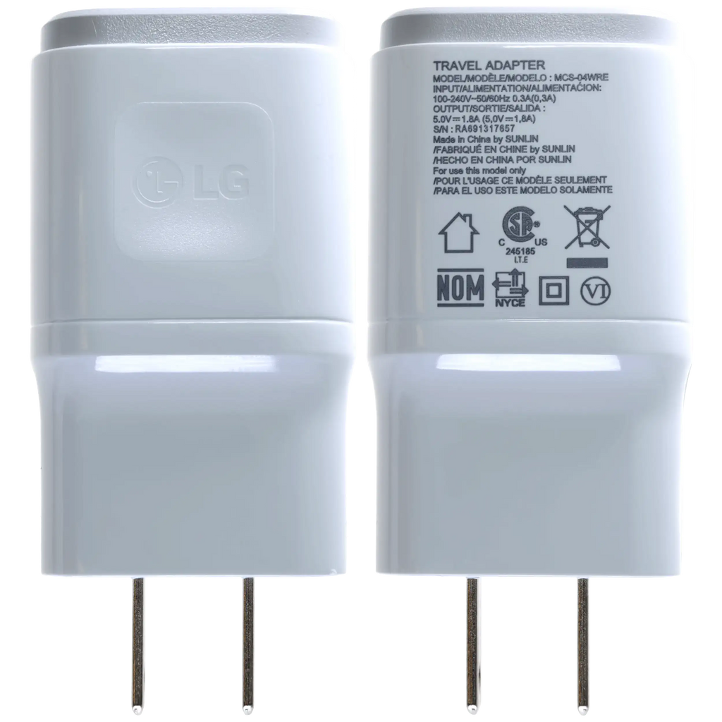 Micro-USB-zu-USB-A-Kabel mit Adapter 1m für LG OEM Neu Weiß
