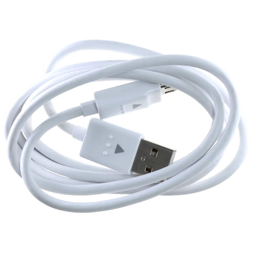 Micro-USB-zu-USB-A-Kabel mit Adapter 1m für LG OEM Neu Weiß