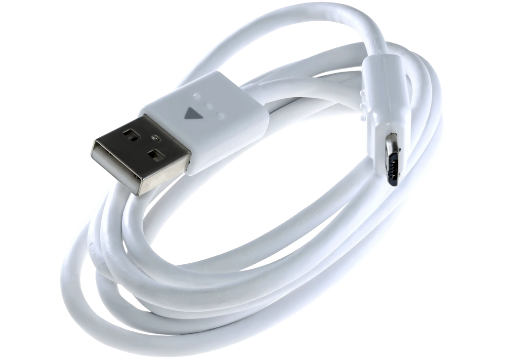 Micro-USB-zu-USB-A-Kabel mit Adapter 1m für LG OEM Neu Weiß