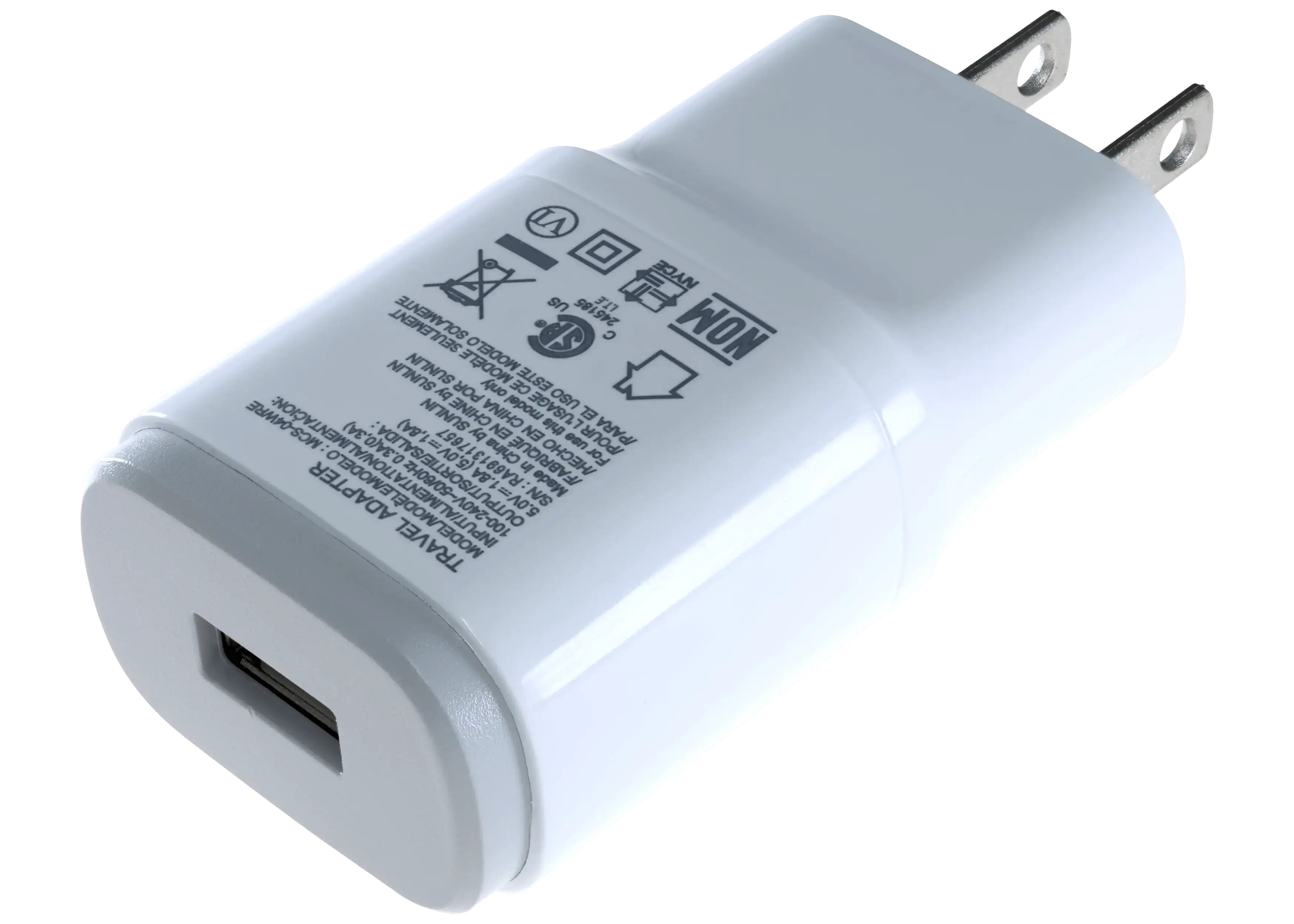 Micro-USB-zu-USB-A-Kabel mit Adapter 1m für LG OEM Neu Weiß