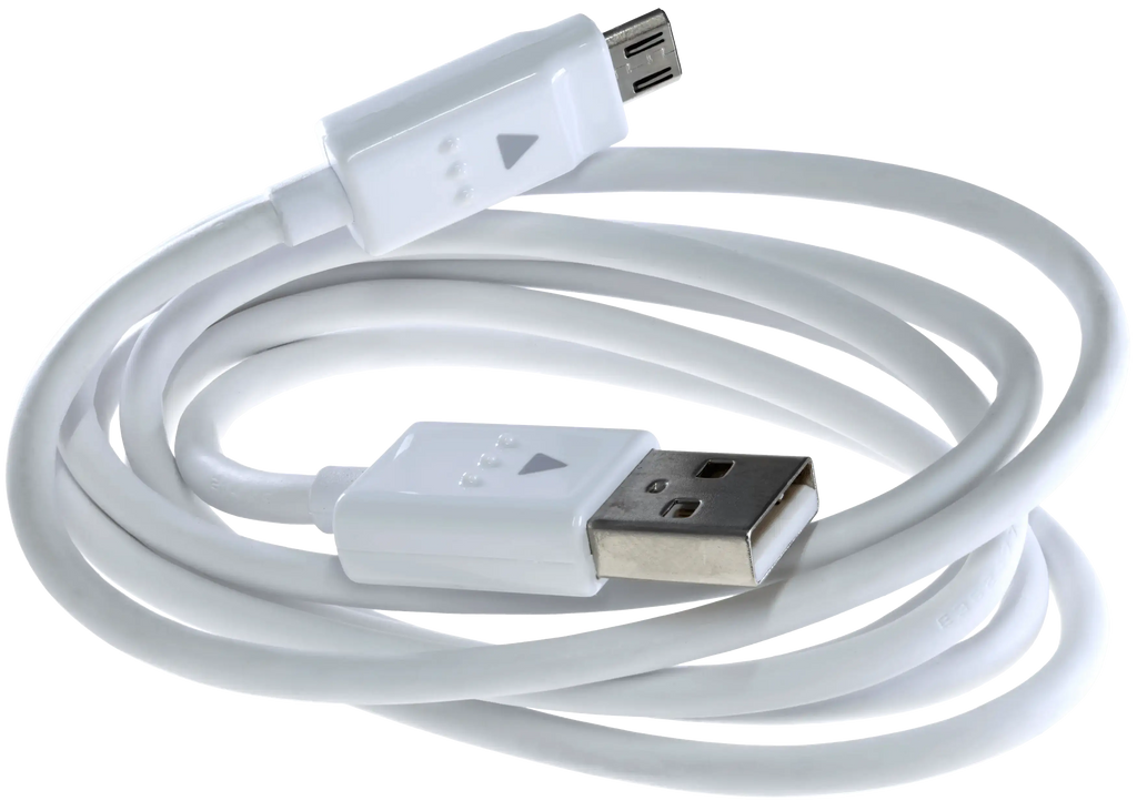 Micro-USB-zu-USB-A-Kabel mit Adapter 1m für LG OEM Neu Weiß