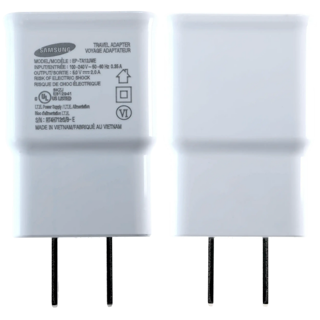 Micro USB zu USB Type A Kabel mit Adapter für Samsung (OEM Grade New) (Weiß)