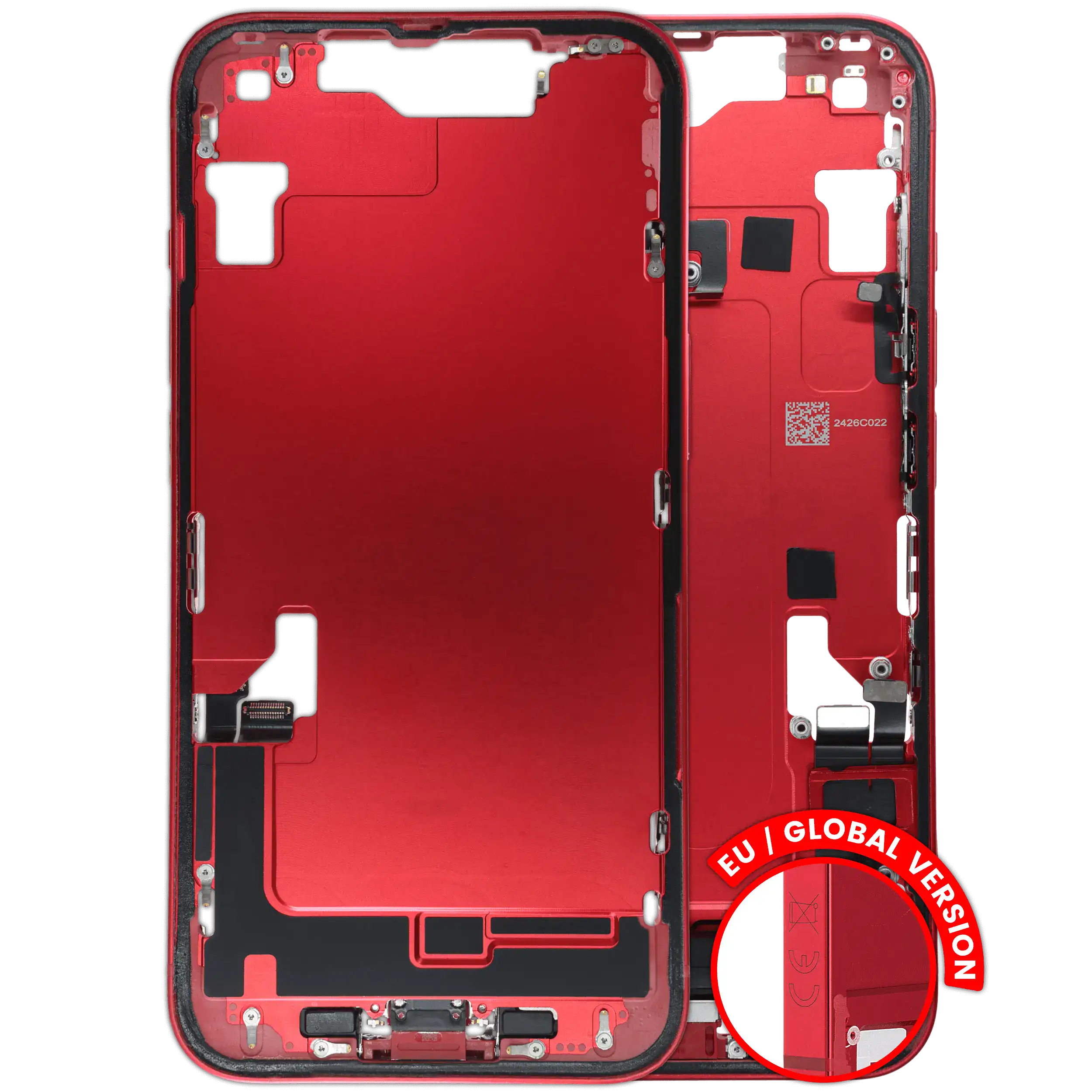 Original Apple-Ausbau C gebraucht – iPhone 14 EU / Global Version Rahmen Rot