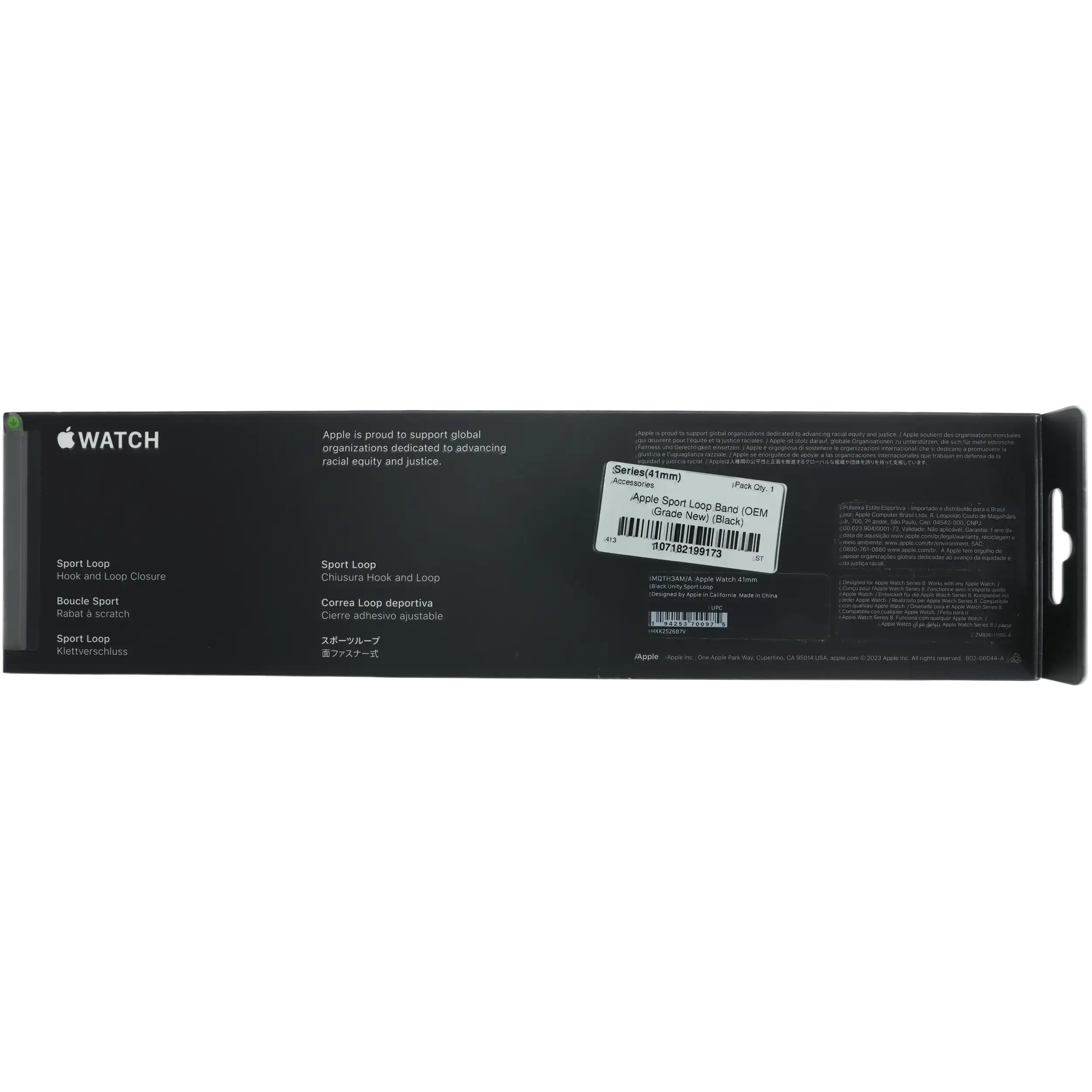 Apple Sport Loop Band for All Watch Series (41mm) (OEM Grade New) Black