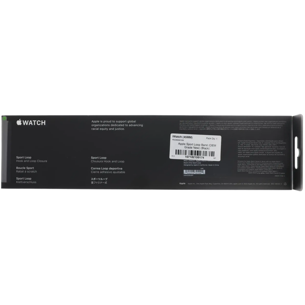 Apple Sport Loop Band for all Watch Models 45mm OEM New Black