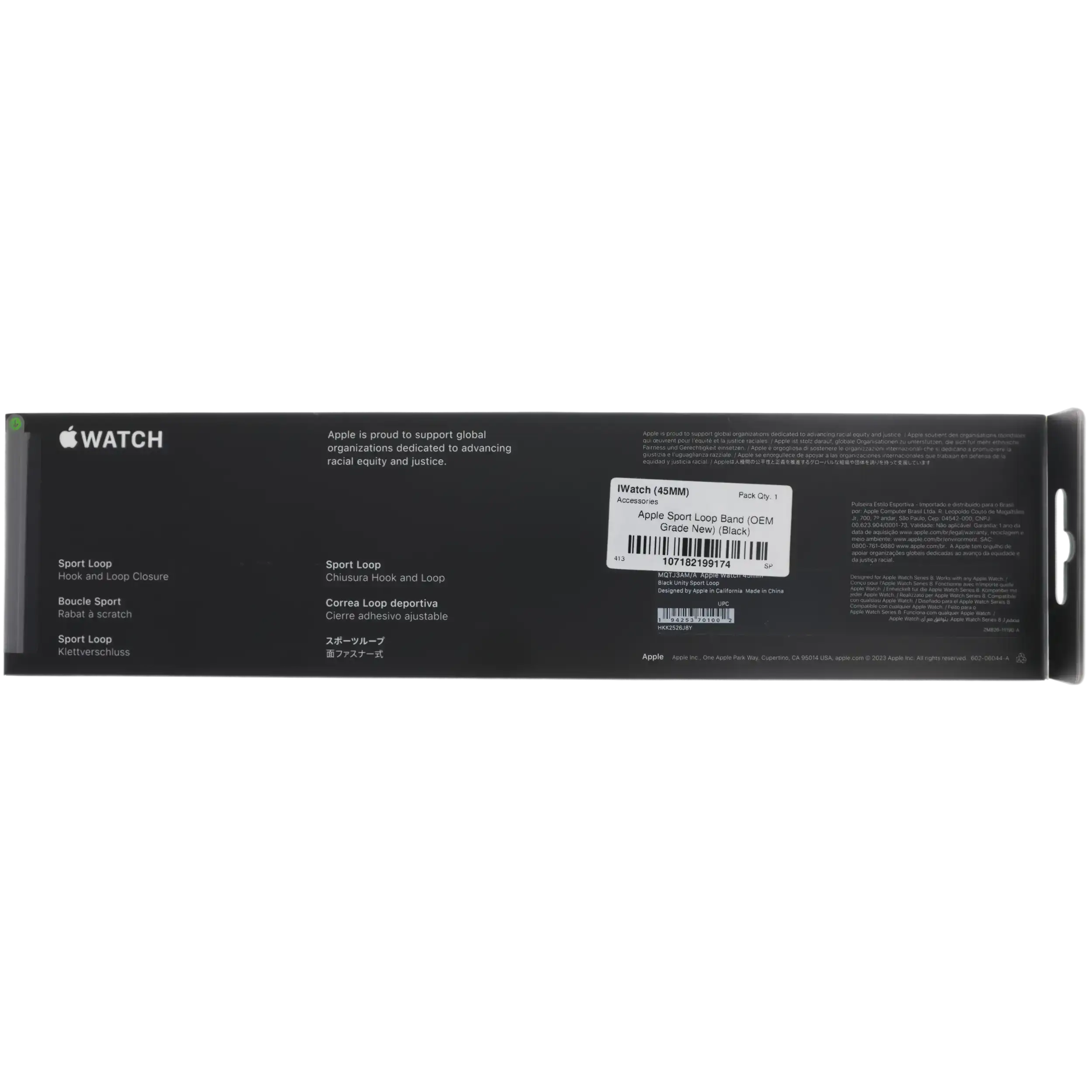 Apple Sport Loop Band for all Watch Models 45mm OEM New Black