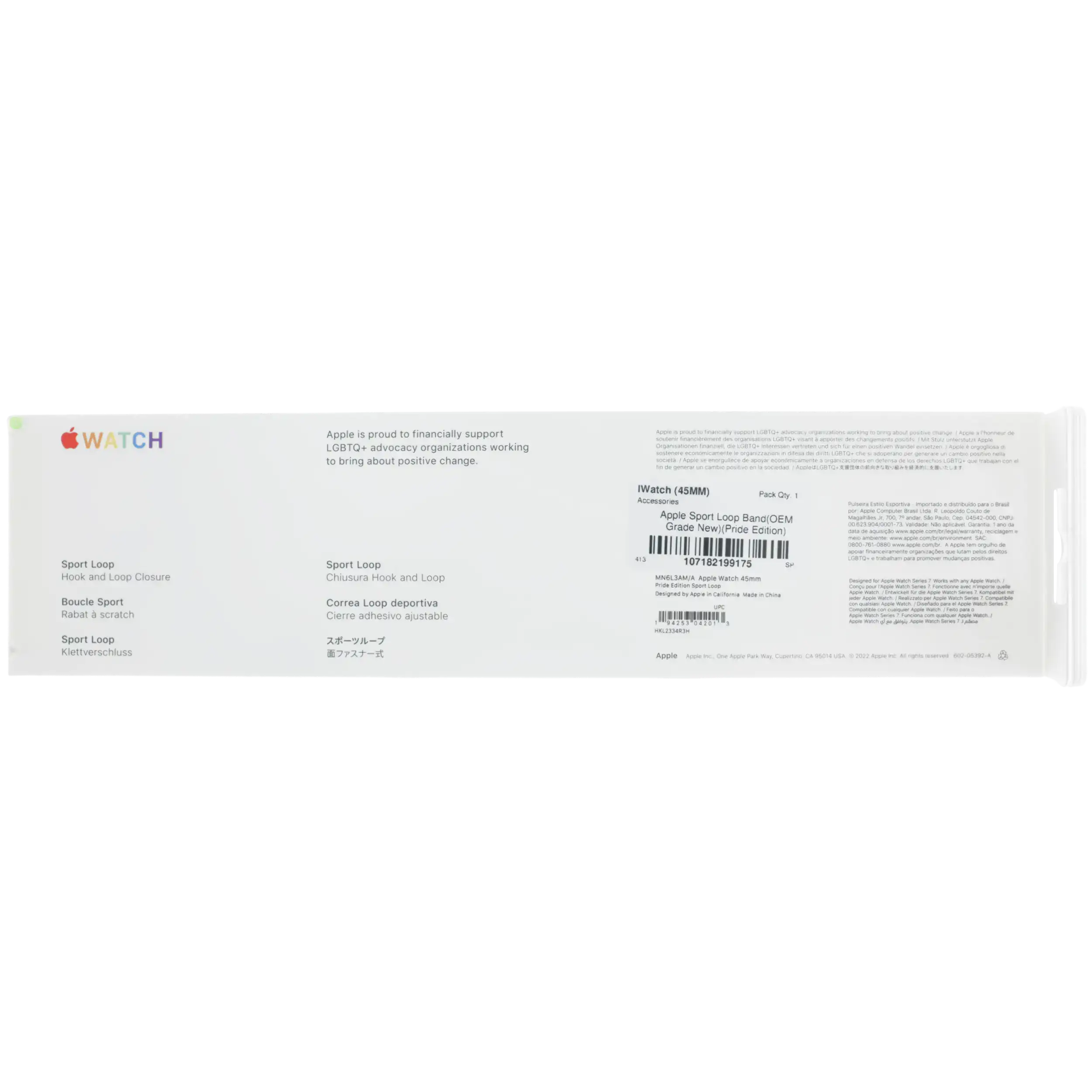 Apple Sport Loop Band for All Watch Series (45mm) OEM Grade New Pride Edition