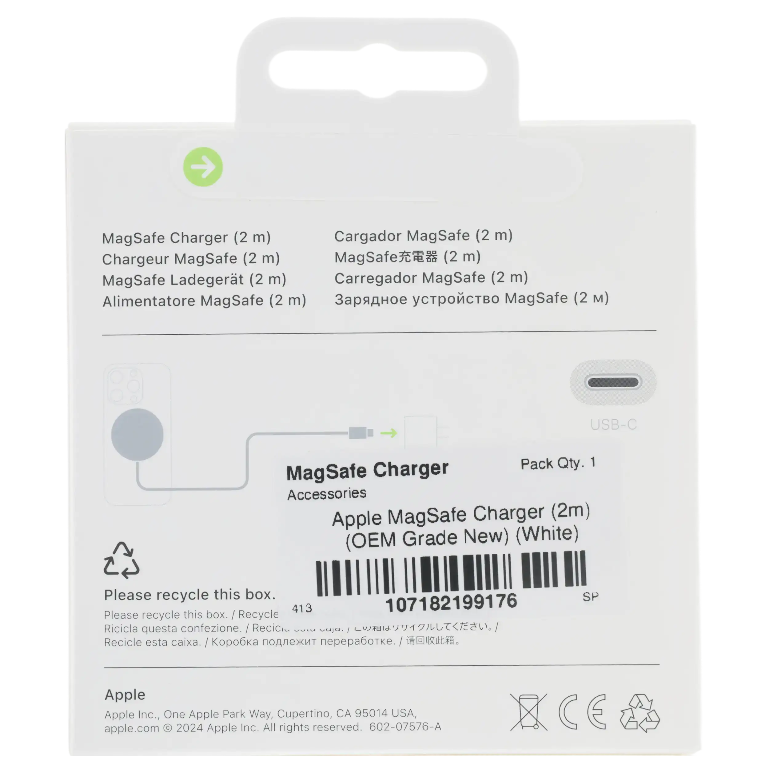 Apple MagSafe-Ladegerät (2m) (OEM Grade New) (Weiß)