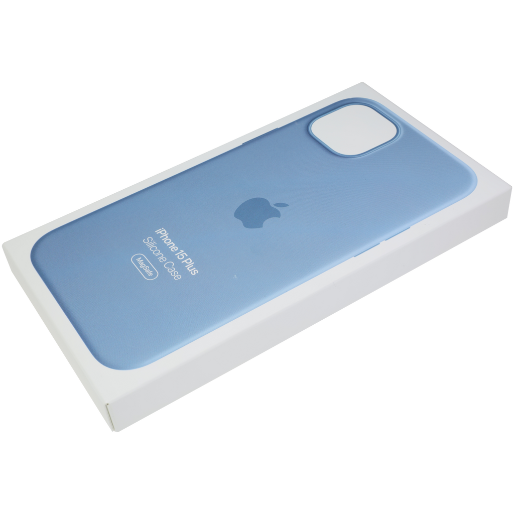 Silikonhülle mit MagSafe für iPhone 15 Plus (OEM Grade New) (Winter Blue)