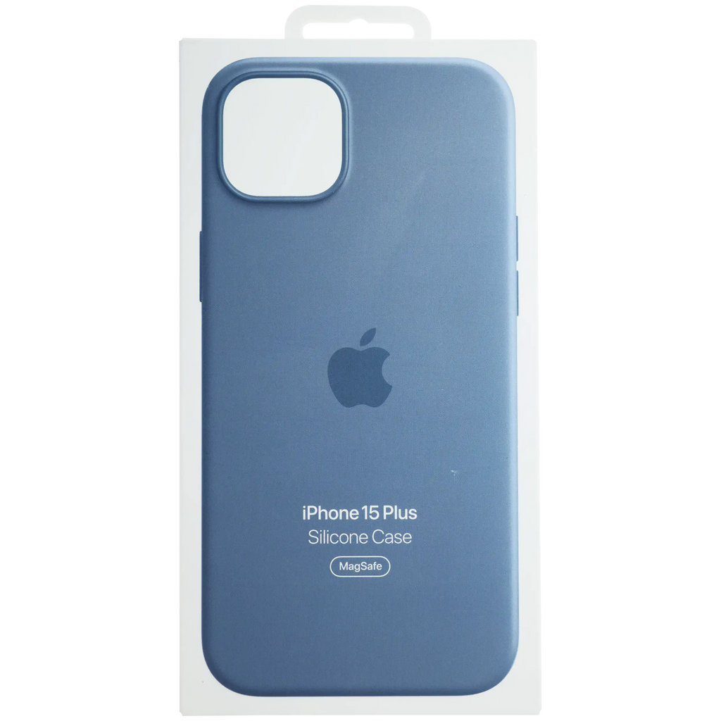 Silikonhülle mit MagSafe für iPhone 15 Plus (OEM Grade New) (Winter Blue)