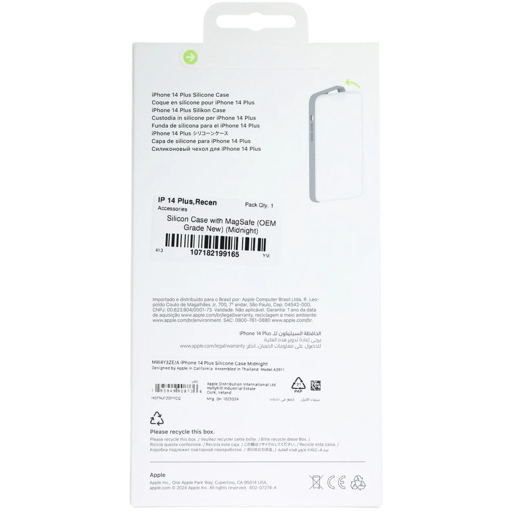 Silikonhülle mit MagSafe für iPhone 14 Plus (OEM Grade New, Midnight)