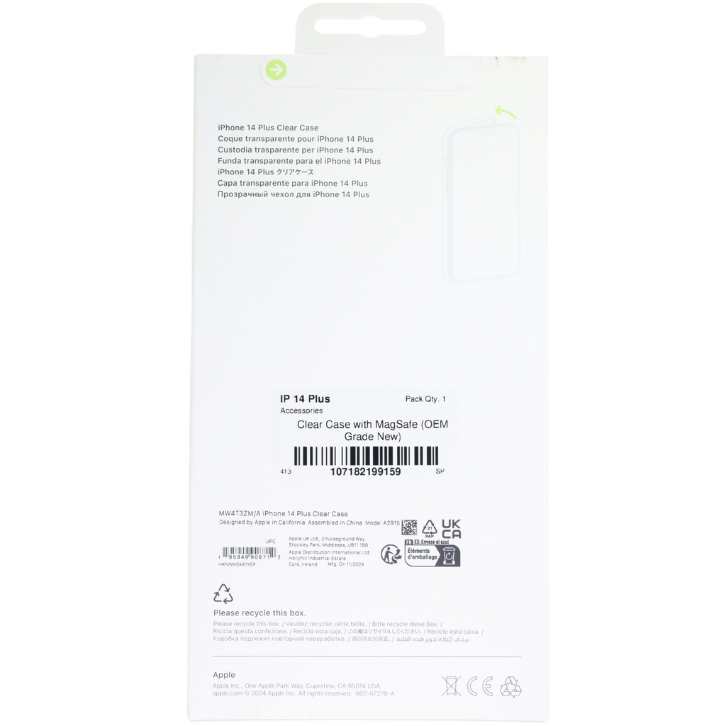 Transparentes Case mit MagSafe für iPhone 14 Plus (OEM Grade New)