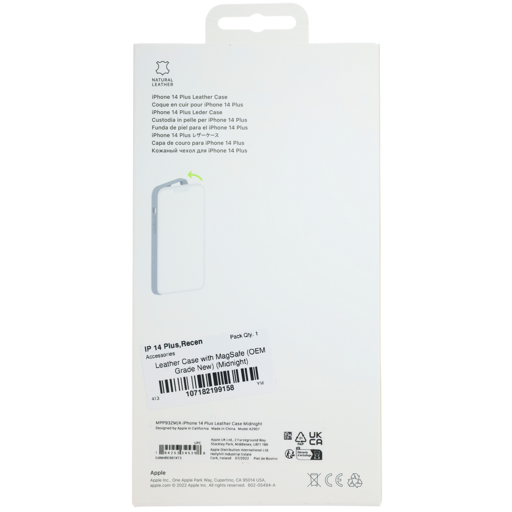 Lederhülle mit MagSafe für iPhone 14 Plus (OEM Grade New) (Midnight)