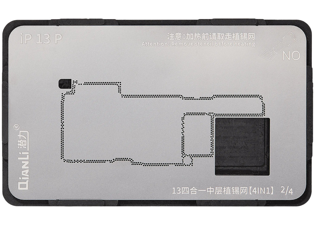 4in1 Midframe-Reballing-Plattform ohne Abdeckung für Apple iPhone 13(Qianli)