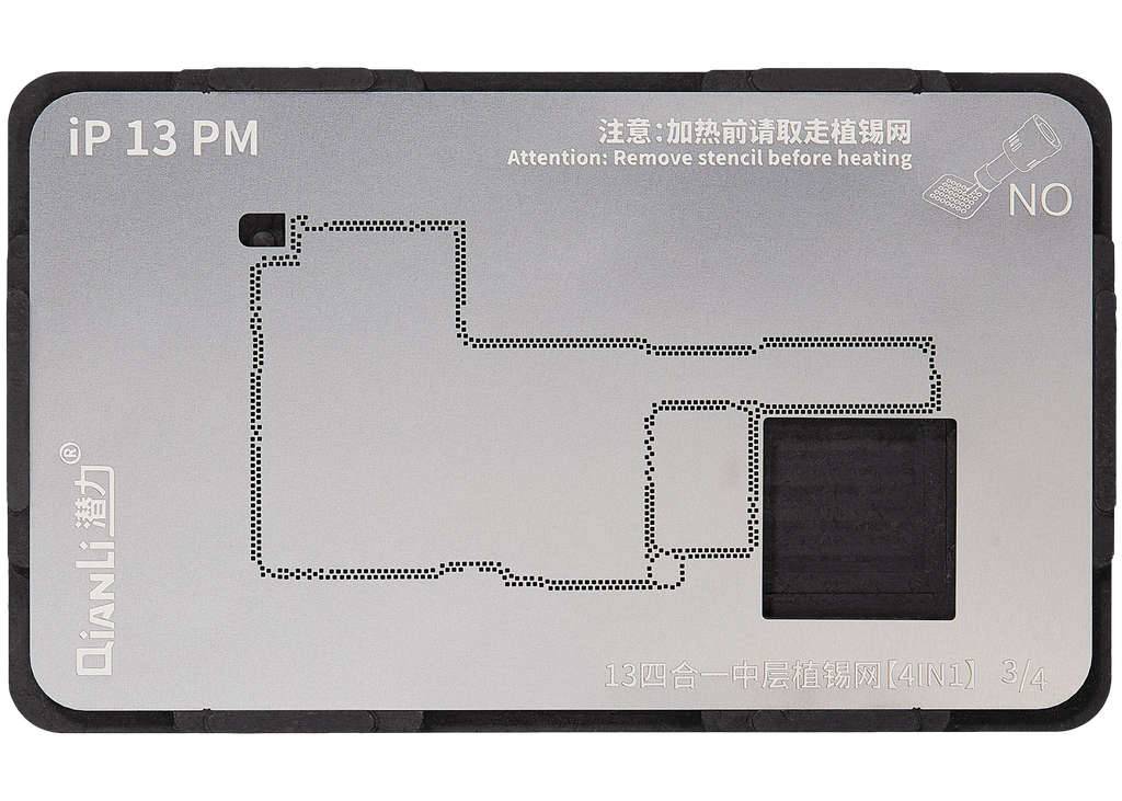 4in1 Midframe-Reballing-Plattform ohne Abdeckung für Apple iPhone 13(Qianli)
