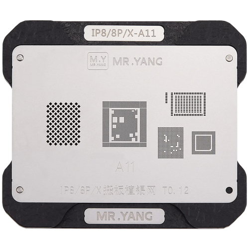 M.Y Board Transfer Reballing Stencil (A11) & Mid-Layer Reballing Platform for iPhone 8/8 Plus/X